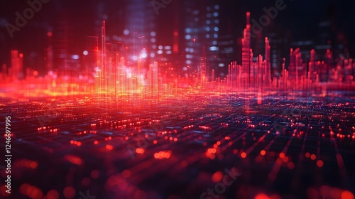 Wallpaper Mural Financial stock market graph icon, business analytics with clean vector lines Torontodigital.ca