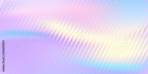 Vector Blurred holographic gradient background. Ribbed glass texture.