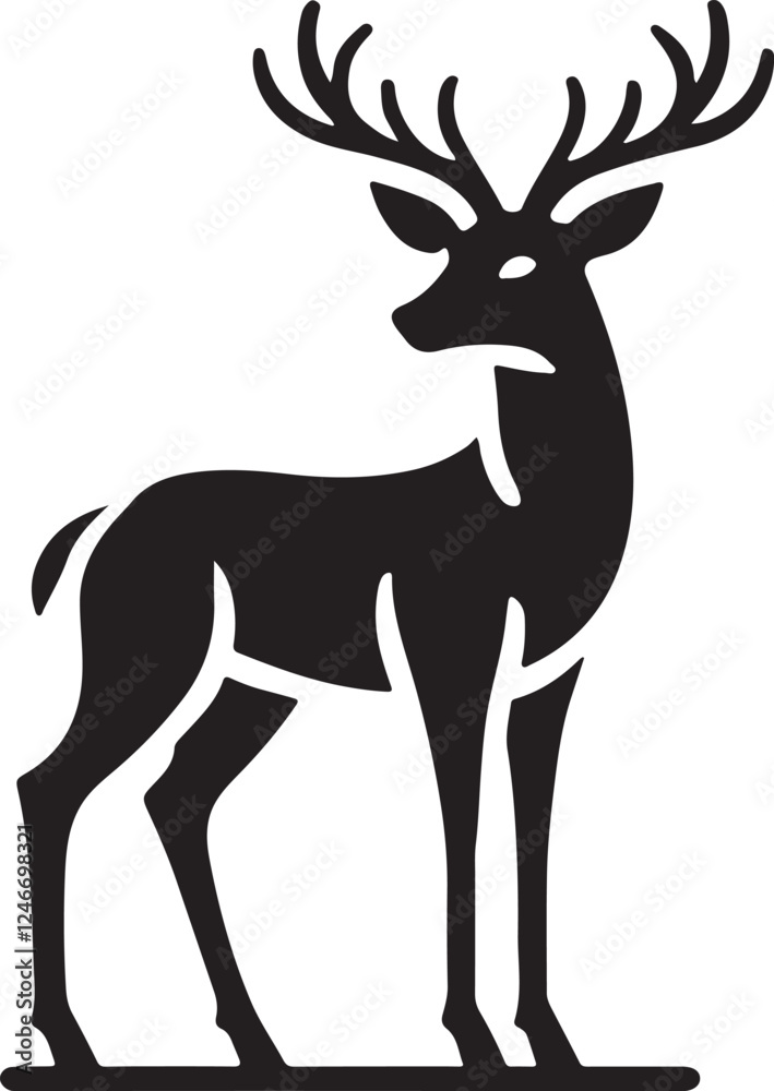 Fototapeta premium deer silhouette vector