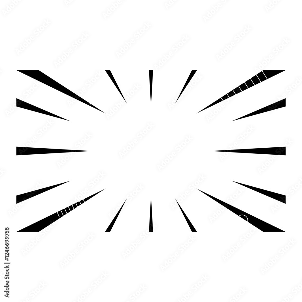 Obraz premium comic book radial lines background