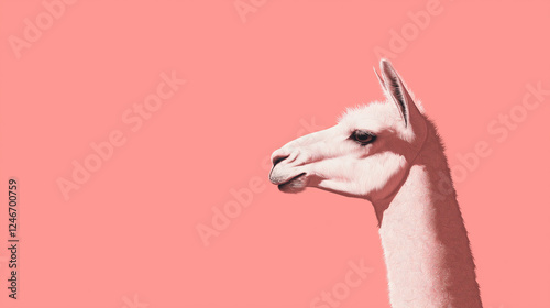 Llama illustration with a bright background showcasing its unique features and personality