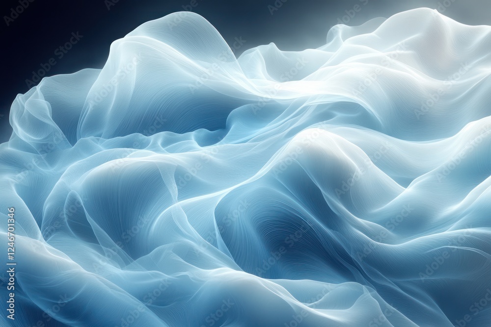 Obraz premium Futuristic Abstract Geometry Background with Soft Blue and White Textures for Presentations and Advertising