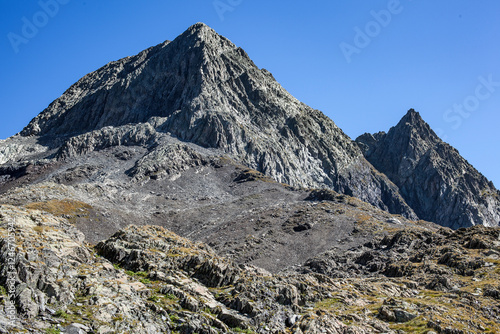 Pizzo del Diavolo di Tenda and Pizzo Diavolino, Val Brembana, Orobic Alps, Bergamo, Lombardia, Italy. photo