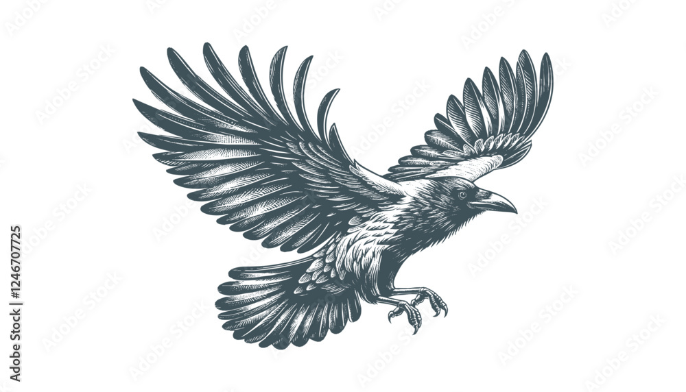 crow vector, raven vector crow vector, raven vector