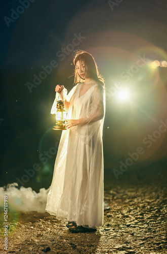 Artistic mood style Oriental female photography