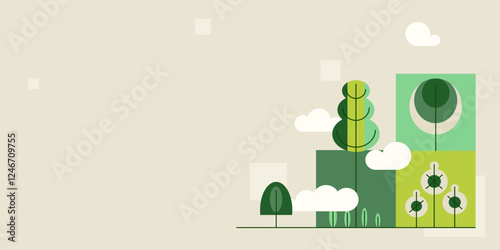 ESG, Ecology background business and organization, Environment, Social, Governance and sustainability development concept. Vector banner,  presentation template