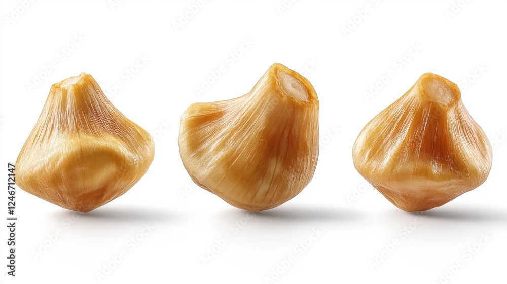 Obraz premium Brown Shelled Nuts Isolated on White Background for Culinary Use