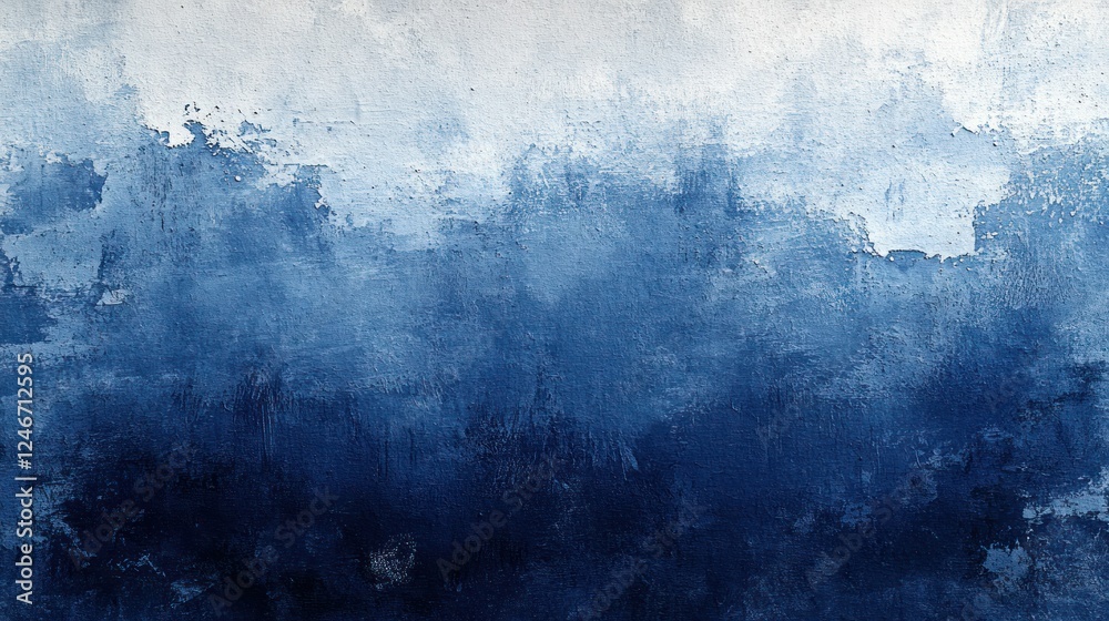 Obraz premium Abstract watercolor painting, cool tones, gradient, background