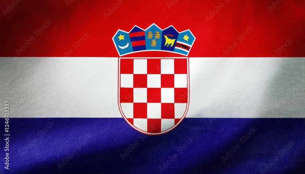 Naklejka premium 3D Flagge Kroatien
