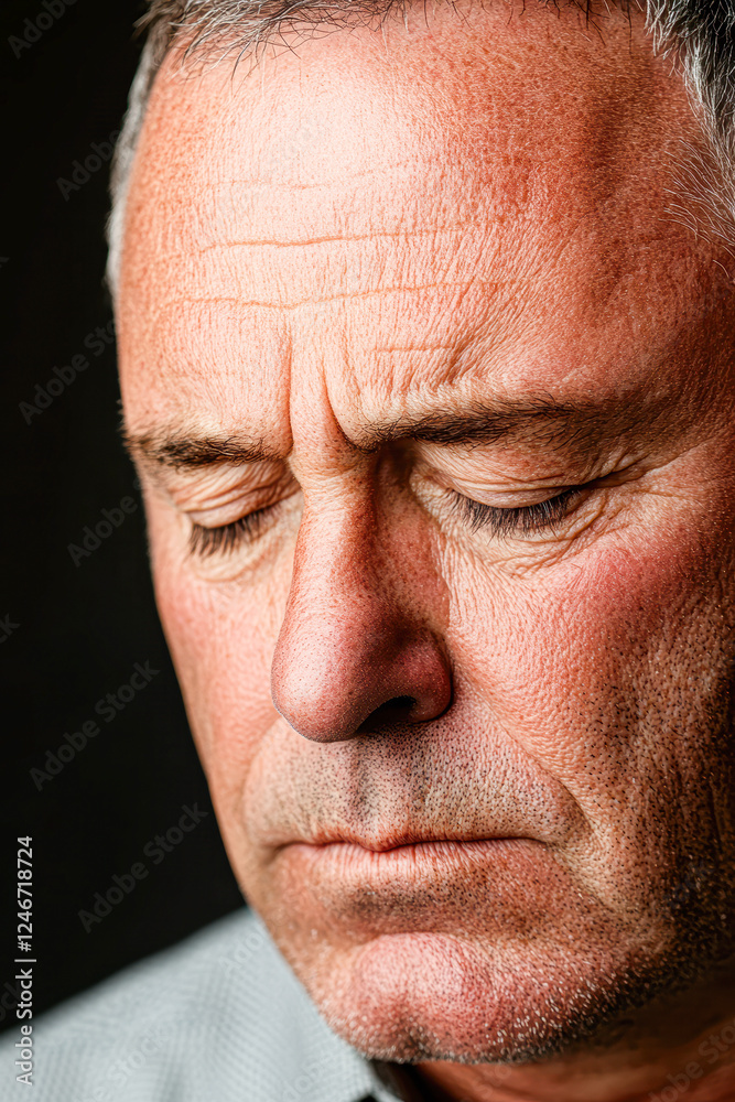 Reflective moment man in contemplation studio setting portrait photography Reflective moment man in contemplation studio setting portrait photography