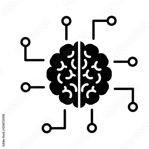 artificial intelligence robotics and smart city icon