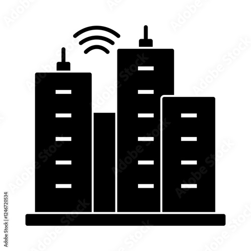 artificial intelligence robotics and smart city icon
