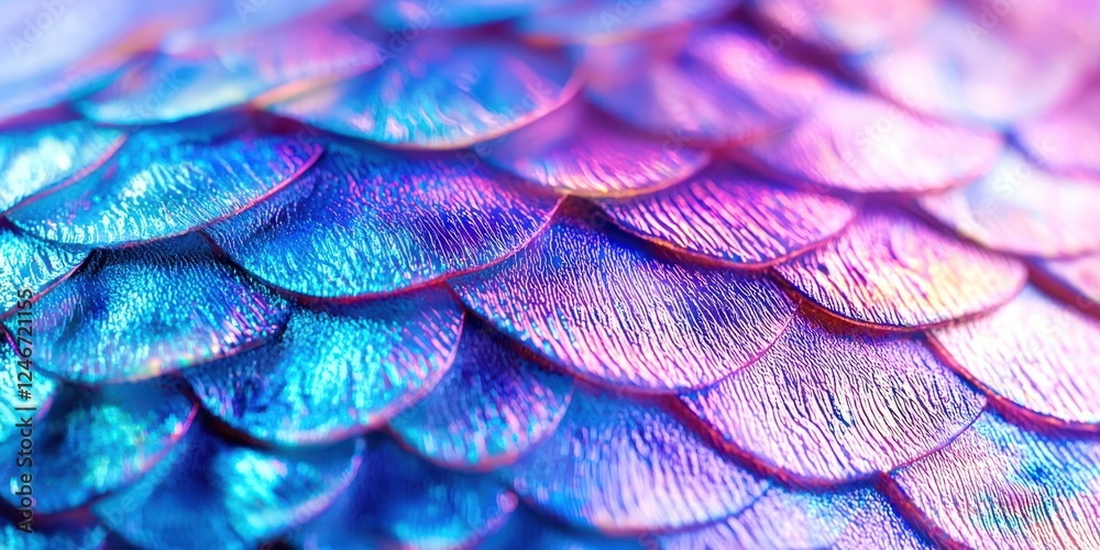 Obraz premium Blue and purple fish tail with a purple stripe