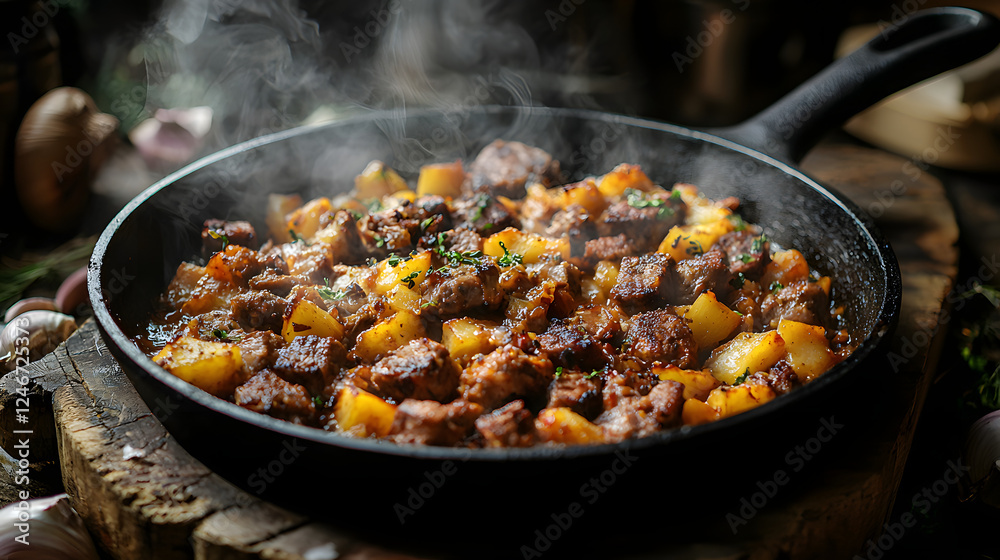 High Impact Commercial Shot of Croatian Peka Dish with Vegetables High Impact Commercial Shot of Croatian Peka Dish with Vegetables