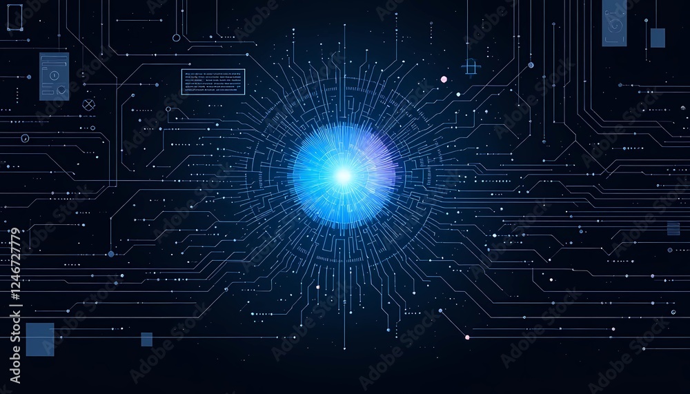 Advanced technology neural network data transmission system illustration Advanced technology neural network data transmission system illustration