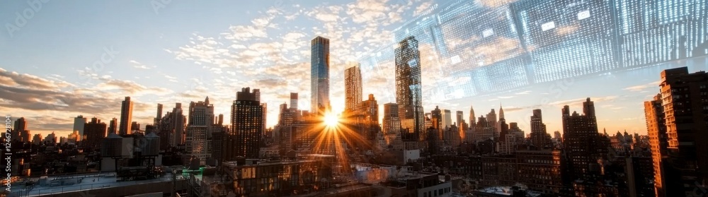 A smart city equipped with integrated technology, showcasing the urban future A smart city equipped with integrated technology, showcasing the urban future