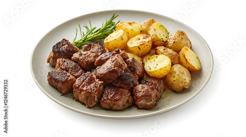 Delicious Croatian Peka Dish Featuring Meat and Roasted Potatoes photo