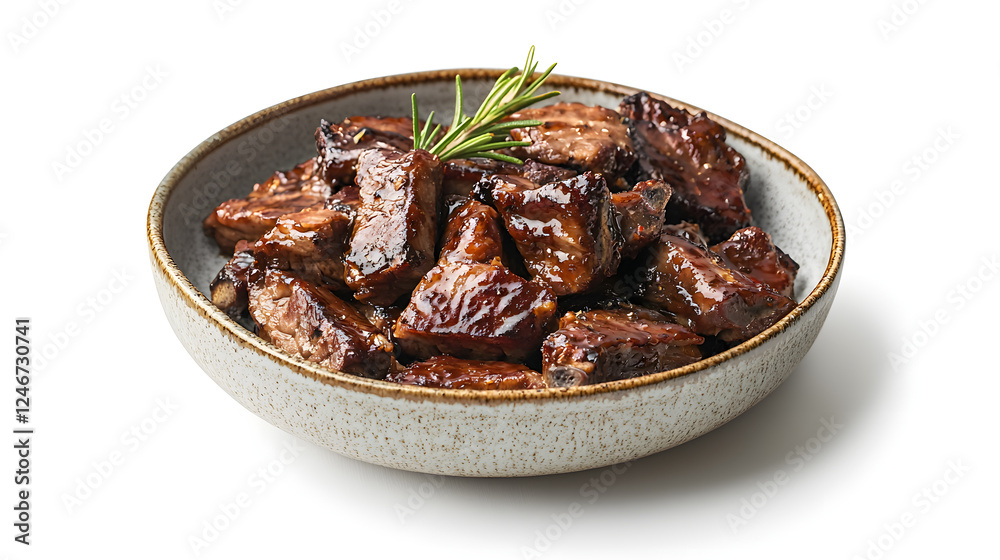 Delicious Grilled Meat Dish Served on Rustic Plate Delicious Grilled Meat Dish Served on Rustic Plate