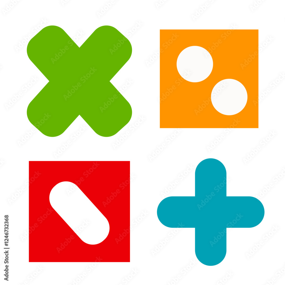 Math logo design flat design collection Math logo design flat design collection