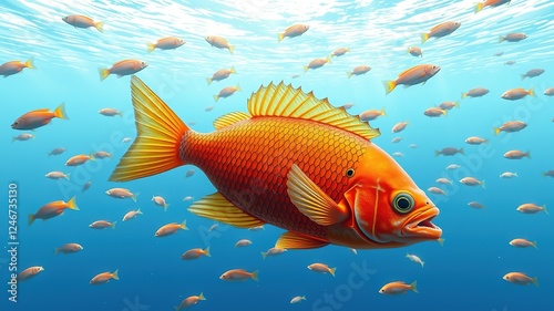 Marine Majesty: Fish Soaring Through the Boundless Blue