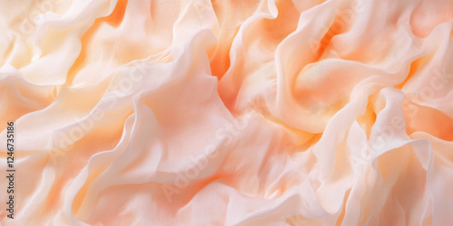 A smooth peach fuzz abstract background with a delicate touch of orange, mimicking the soft fuzziness of a peachвАЩs skin as it glows in the sunlight.