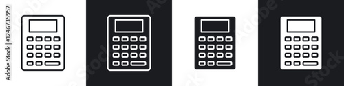 Calculator icons vector graphics for web designs