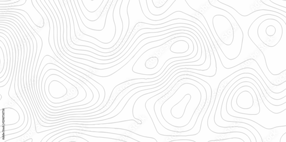 White topography topology vector white background fresh contour map texture. white seamless pattern Abstract background with a wave Topography and geography map grid abstract backdrop.