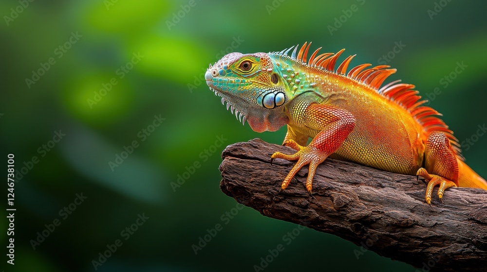 Lively Green Iguana Species Close Up Reptile Animal Stock Photo Lively Green Iguana Species Close Up Reptile Animal Stock Photo