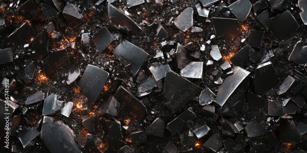 Obraz premium Galactic meteorite metal background with rough extraterrestrial mineral textures.