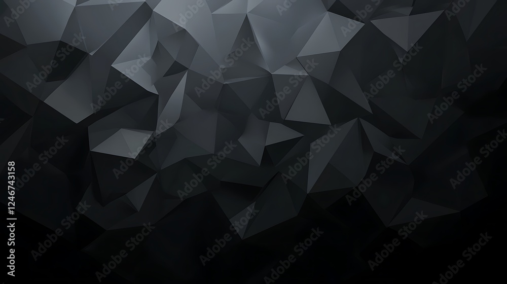 Dark gray abstract polygonal background Dark gray abstract polygonal background