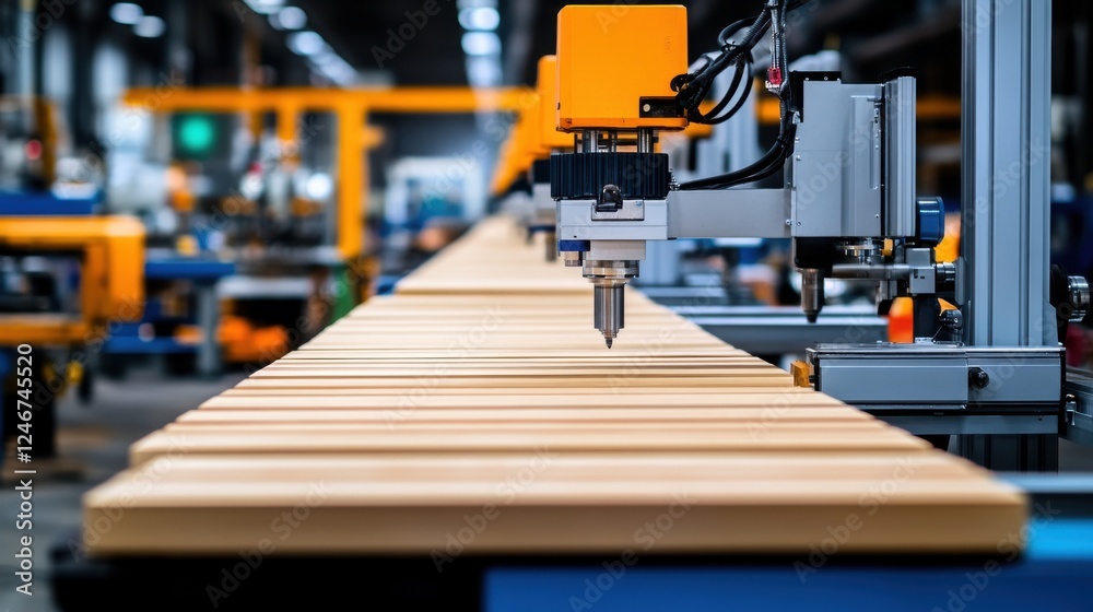 Advanced Machinery in Woodworking Industry with Assembly Line and Precision Tools for Manufacturing Process Advanced Machinery in Woodworking Industry with Assembly Line and Precision Tools for Manufacturing Process