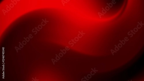 A smooth, flowing abstract design featuring vibrant shades of red.
