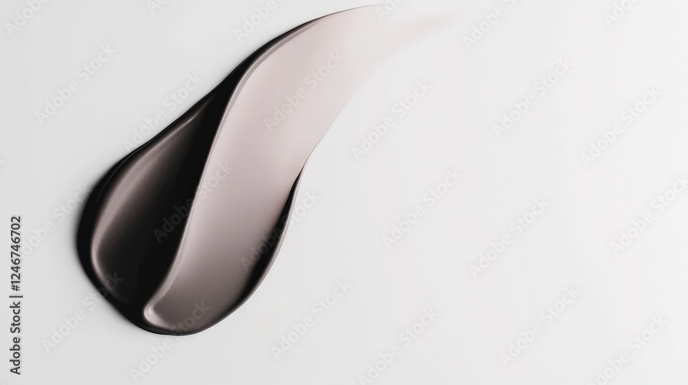 Elegant Flow of Abstract Paint on White Background for Art Design Elegant Flow of Abstract Paint on White Background for Art Design