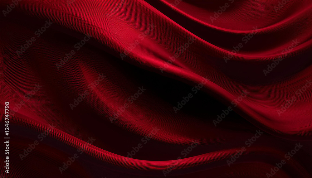 Elegant Red silk satin vector background. Red luxury silk cloth or satin texture with copy text space. Luxury trendy background for presentation, brochure, booklet,poster, banner.