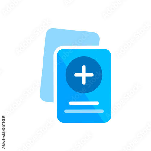 Flat illustration of two swapping cards with a user identity and a plus sign. account switching or adding a second account. Ideal for UI design, app interfaces, and user management concepts