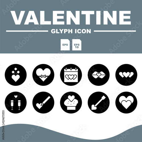 icon valentine set