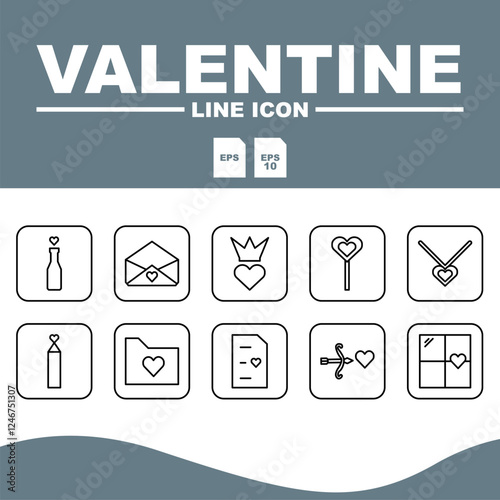 icon valentine set