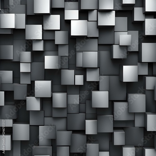 Blended Matte and Shiny Blocks Alternating smooth