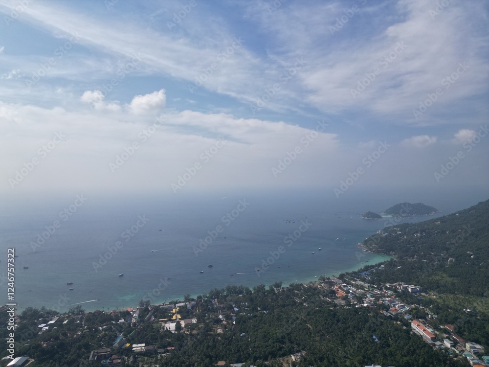 Fototapeta premium tailand coastline seen from a drone