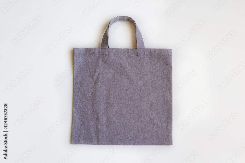 canvas shopping bag without inscriptions on white background