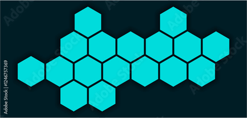 blue honey comb background