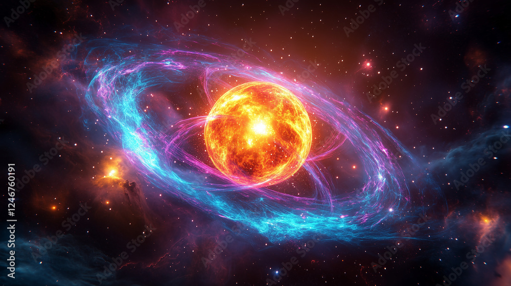 Fototapeta premium abstract background with glowing lights