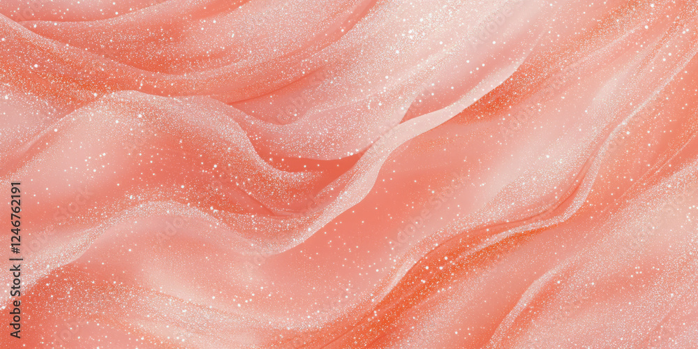 A soft coral pink glitter background, with gentle sparkles that create a warm, inviting atmosphere. The vibrant yet subtle shimmer is perfect for spring designs, beauty campaigns, or romantic event A soft coral pink glitter background, with gentle sparkles that create a warm, inviting atmosphere. The vibrant yet subtle shimmer is perfect for spring designs, beauty campaigns, or romantic event
