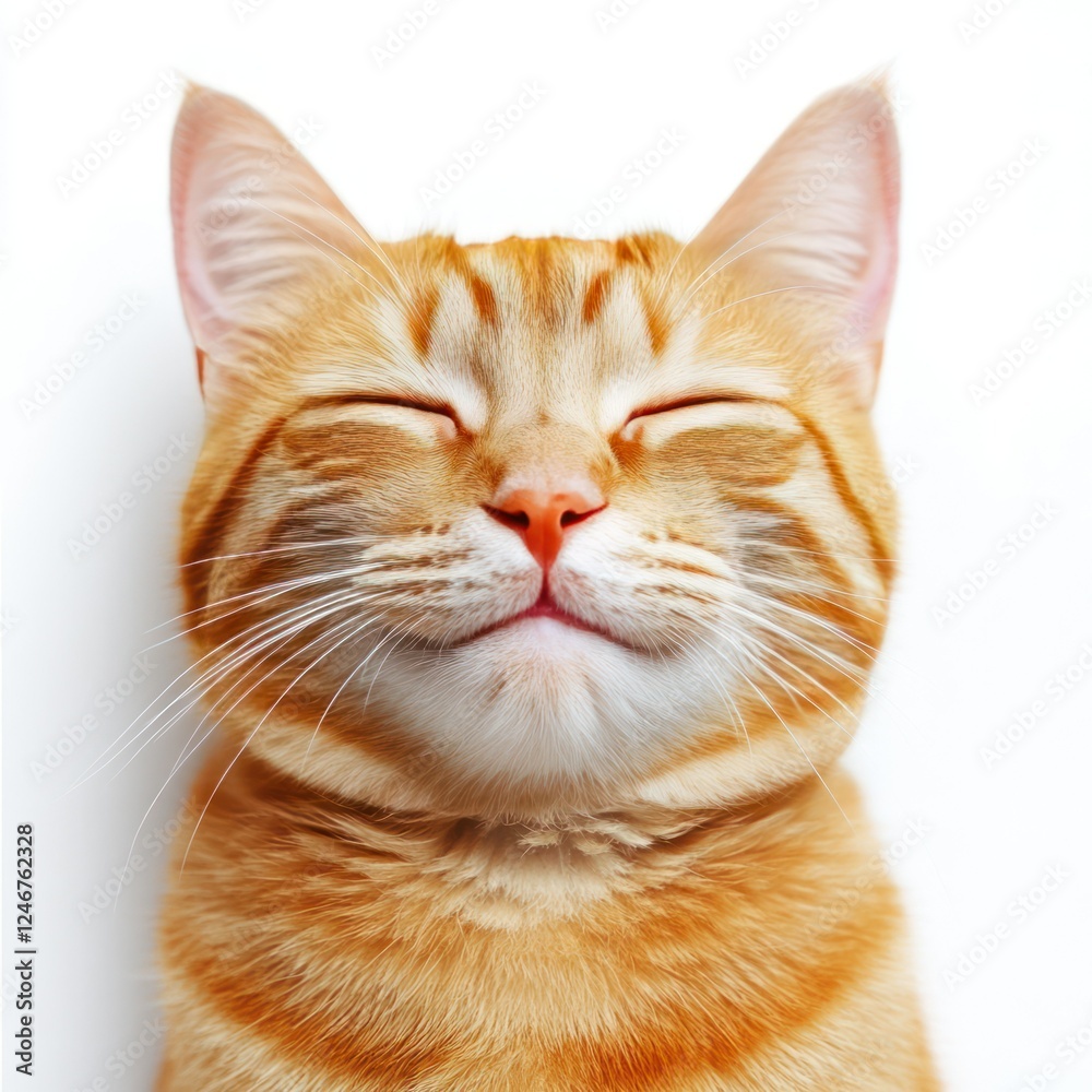 Happy Ginger Cat Open Mouth Smile pet isolated Sm transparent background Happy Ginger Cat Open Mouth Smile pet isolated Sm transparent background