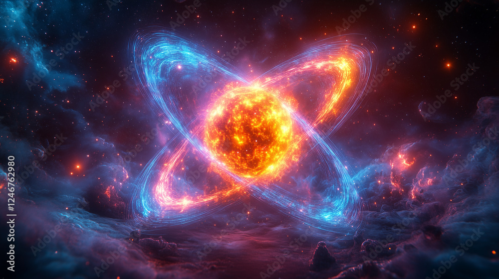 Obraz premium abstract background with glowing lights