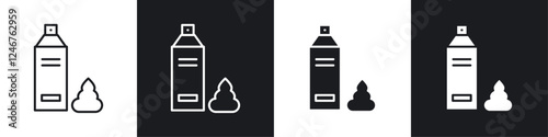 Hair mousse icons graphic vectors