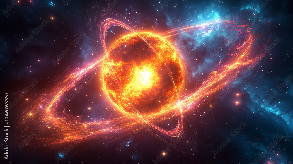 Obraz premium abstract background with glowing lights