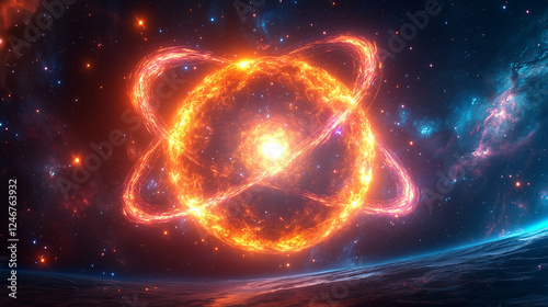 abstract background with glowing lights