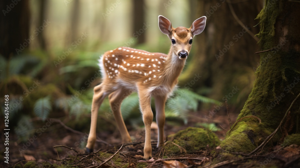 Adorable Fallow Deer Fawn in Natural Habitat - Wildlife Photography Adorable Fallow Deer Fawn in Natural Habitat - Wildlife Photography