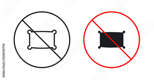 No pillow sign graphic vectors